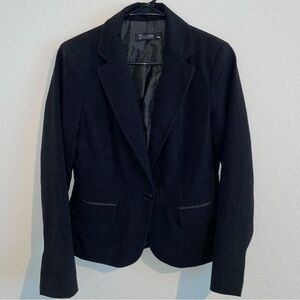 NEW YORK & COMPANY 7th Avenue Design Studio Black 1 Button Blazer Jacket Size 4